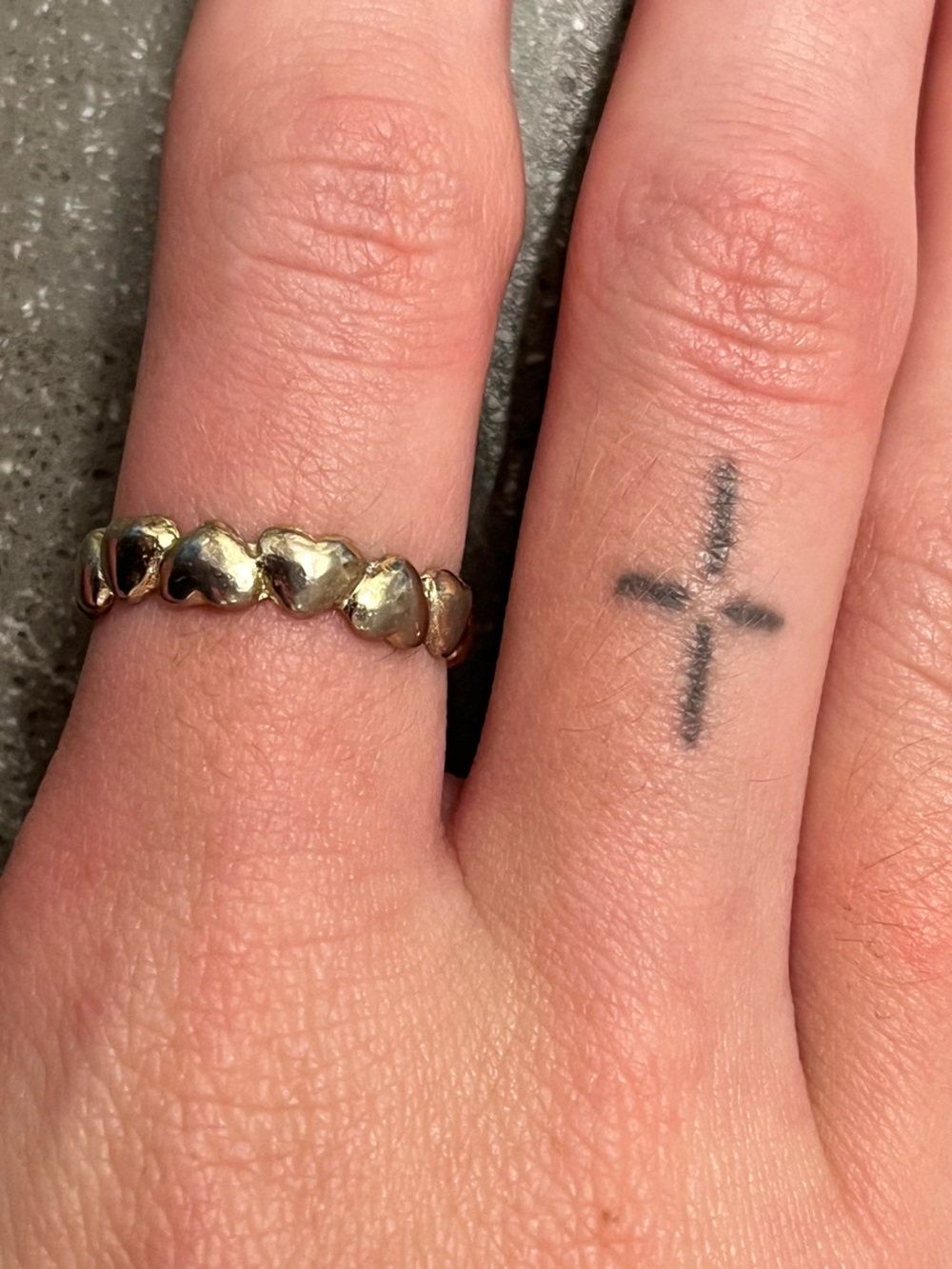 Tilly's Gold Heart Stackable Ring